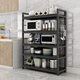 PUPAN LAGE RAGE BODENHEIT BODENSTEUFT KITCHE Multi-Layer-Regale Mikrowellenofen-Ofen-Topf-Lagerschrank Multifunktionsschale und Teller-Aufbewahrungsschrank 4-Layer 12035