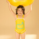 
Adoreswim Adorswim cute children's swimsuit girl 2025 spring and summer one-piece swimsuit yellow children's quick-drying swimsuit