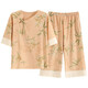 
PURCOTTON Cotton Times Summer Women's Short-Sleeve Pajama Set Cotton New Chinese Style Thin Home Clothing Can Be Seven-Thinking Outdoor LZY9901 M (Suggested 75-95Jin [Jin equals 0.5 kg])