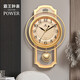 Power European Creative Punch Free Quartz Clock Clock de pared simple [Música programada] 6173A Música Tiempo Report_flat swing