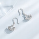 Chao Acer Platinum Explosive Sparkling Beads Platinum Earrings for Women PT950 Fan-shaped Platinum Earrings Gift Priced labor cost 590 yuan One pair 4.1g
