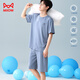 Cat Man (Miiow) Baumwollmodal Männerpyjamas Herren Sommer 10A Antibakterielles Eisdraht Kurzarm Shorts Kühle Heimkleidung Männer Blau 2xl