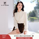 Xiangying French stand-up collar shirt women's long-sleeved 2025 winter new style fungus edge stitching velvet feeling right shoulder shirt top Lubai S 155/80A/85-95Jin Jin is equal to 0.5 kg