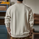 Jeep (JEEP) sweatshirt men's autumn and winter loose round neck long-sleeved T-shirt bottoming shirt versatile trendy brand top apricot XL
