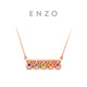 Chow Tai Fook ENZO Rainbow Series Rainbow Bridge 18K gold tourmaline diamond colored treasure necklace EZV8014 40cm
