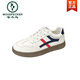 Woodpecker color-blocking German training shoes for women 2025 summer new versatile flat-soled casual sports shoes ins trendy red and blue counter high-end version 35
