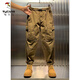 Woodpecker (TUCANO) American retro all-match overalls for men spring and autumn new khaki small-footed harem pants men's loose casual pants khaki (belt) M recommended 100-120Jin Jin equals 0.5 kg