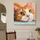 
Yusenyi cute cat DIY filled children's coloring 2024 new small size hand-painted oil color decorative painting hy12806 70*70cm thick solid wood inner frame + decorative outer frame