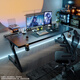 Jichuang AGKey-Titanium Ji S3 gaming desk desktop computer table solid wood home desk can be equipped with mechanical arm carbon fiber S3 black carbon fiber pattern ENF grade environmental protection 160*75*75cm two-section split board
