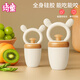Qitong RARE BABY baby chewing and eating fruit artifact baby fruit and vegetable chewing bag chewing and playing fruit food supplement silicone teether L 0-18 months silicone push type + gift 1 box