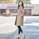 Autumn trench coat women's autumn Korean style loose casual mid-length top AT3212-1 Khaki 2XL