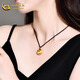 CHINA GOLD 18K Gold Necklace Little Fat Fortune Pendant Pendant with the word 
