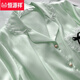 恒源祥公主风睡衣女夏季冰丝短袖短裤家居服套装凉感·绸蕾丝2025年新款 YX9201开/衫双短宠物猫 M 女建议重80-105斤