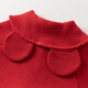 DAVE&BELLA children's skirt autumn and winter girls' plus velvet fake two-piece mesh sweater dress