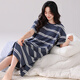 Modal Nightgown for Women's Summer Summer à manches courtes à manches courtes 2025 Nouvelle robe d'été pour femmes enceintes minces d'été ZH14101 L (165)