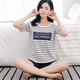 Pang Donglai DL Pyjamas für Frauen in Sommeranzügen für kurzärmelige Damen zweiteiliger Set Pure Cotton Summer Koreaner Stil Thin Student Frühling Herbst und Winter Home Clothes Lotus Color_ZW2325 M _goddess pajamas_gift-Versandversicherung