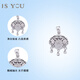 It’s You Platinum Bell Tassel Auspicious Ruyi Perfect Fortune Word Ruyi Lock Bag Pendant Versatile Birthday Gift for Wife Platinum Ruyi Lock Bag Pendant Free Silver Chain Gold Weight Approximately 4.2g