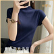 Yalu Soft and Glutiner Malfleneck Pull Sweater à manches courtes en 2025 Nouveau printemps et automne Top Slim Sweve Base Shirt Inner Couche Camel S