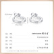 Chow Tai Sang platinum earrings crushed ice earrings for women PT950 ear care gift for girlfriend, wife Christmas gift for women crushed ice earrings about 4.8g