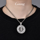 GsunG platinum PT950 rotating Void Bodhisattva pendant men's pure platinum disc pendant necklace can be rotated. Priced by gram. Contact before bidding.