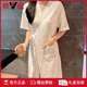 Yalu High-End Japaner Kimono Nachthemd für Frauen Sommer reines Baumwoll kurzärmelige Bademantel Japanische dünne Yugui-Hund Japaner Cartoon Pyjamas 653 m
