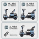 Feige four-wheel electric car for the elderly to pick up and drop off children, elderly people with disabilities, battery car, compact anti-rollover electromagnetic brake, 1000W60v25A lithium battery, about 100 miles
