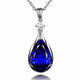 Fat Donglai's same style tanzanite necklace new silver S925 Korean version 13 carat 5A grade pendant sapphire necklace set sapphire pendant cross chain set price
