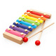 Benbeng Rabbit Madera de madera de ocho tonos Pequeño tocador de piano instrumento musical simple Educación temprana Juguete de madera con puntaje de madera de madera de ocho tonos [3 cajas]