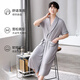 Langsha Nightgown Men's Autumn Modal Modal à manches courtes à manches courtes Pyjamas Home Vêtements de grande taille Pain d'accès à printemps chaud