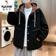 Woodpecker (TUCANO) jacket for men autumn and winter plus velvet thickened cotton jacket trendy teenagers high school students handsome men's jacket cotton jacket 687 beige plus. velvet plus. thick L can wear 100-115 Jin [Jin equals 0.5 kg]