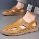RankDavey Light Luxury New Brand 2025 NUEVA VERSATILES VERSATILES DE DOPAMINA Sandalias sandalias de los pies superados para hombres Real 9197 Black 38