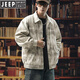 
JEEP SPIRIT tie-dye jacket men's gown spring and autumn 2025 new trendy brand loose-sensing tool lapel jacket large size K15828 black M