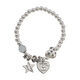 
bhiodha Korean version of pearl silver bracelet without fading combination bracelet for summer women ins style jewelry SL1144