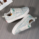LIGHTNING X STORM Picasso paintings co-branded Xiaoxiang style casual lightning bread shoes couple canvas sports board shoes men and women D6227 soft blue 41