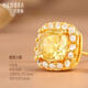 Shipulin 18K ring gold sugar cube synthetic cubic zirconia stone inlaid gift recipient No. 13 circle