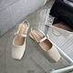 
S.SOFEA Korean style square head thick heel sandals for women 1283-16 black 35