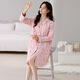 Langsha Frühling und Herbstnacht mit Brustpolster Frauen-Pyjamas Rock Frühling und Herbststil Xinjiang Baumwolle Langarm Herbst Herbst Dünne Hemdkleid 7xrtb-2694 L Frauen [100-120jin [Jin gleich 0,5 kg]]