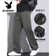 Playboy (Playboy) Casual Hosen für Herren Sommerdünne Modemarke Arbeit Hosen Lose Fallschirmspringer Hosen Sportladung Herrenhosen 9856-Military Green + 9856-APRICOT COPP Dünn 2xl [(34-35 Größe Gewicht 150-165jin [Jin gleich 0,5 kg]