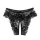 220Jin Jin is equal to 0.5kg plus size women's underwear sexy lace butterfly embroidery thin nude open file seamless thong white XL