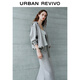 
UR2025 autumn new women's clothing simple casual hooded drawstring zipper jacket UWH150051 flower gray M