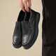 
Red Dragonfly Left Month Leather Shoes 25 Spring Soft Side Shoes Business Casual Shoes Cowhide Men's Shoes WTA15051 Black 39