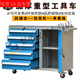 TNBROTHERS Yingsha Heavy-duty Thickened Hardware Tool Cart Multifunctional Industrial Grade Tool Iron Sheet Tool Cabinet Workshop Five-Pull Mobile YS-124 Blue + Brake 46KG