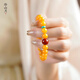Natural beeswax bracelets chicken fat xanthanite high-end amber southern red turquoise antique ladies special genuine bracelet 5mm collection grade natural beeswax Yunze bracelets 18-19cm hand circumference