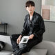 
Odifen Odifen pajamas men's summer ice silk cool long sleeves light and breathable spring and autumn casual daddy's home suit 01Q1098 men L [Suggested 100-130Jin [Jin equals 0.5 kg]]