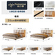 Paschamanbett Toast Lederbett Modernes einfaches Hauptschlafzimmer Großes Bett Doppelbett kleine Aufbewahrungsbett P5009 [15 cm Stahl- und Holzrippen Rahmen] Einzelbett 1800*2000 mm hochbeinigem Rahmenstruktur #P5009