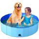 Ershanji Pet Bath Basin Foldable Large Dog Golden Retriever Dog Special Swimming Pool Bathtub Bath Bucket Wash Cat Bath Basin Blue 80*30cm