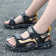2025 New Children's Shoes Summer Boys' Sandals Anti-Slip Soft Sole Children's Beach Shoes Boys' Shoes Medium and Large Children 199 Gold 32