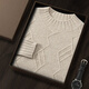 
Mongolian cashmere Ordos City new cashmere sweater for men's half turtle neck thickened men's warm jacquard casual base sweater elegant camel L 130----150Jin [Jin equals 0.5 kg]