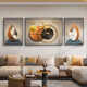 Daimeisi Living Room Decoration Painting Sofa Fandle Mur peinture suspendue 2025 Nouvelle peinture murale haut de gamme Luxury Luxury Fulu Peinture murale murale haut de gamme JD13350 à gauche et à gauche et à gauche et 70 * 90 Middle 120 * 90 TEXTURANT CHIEVAS PS Black Frame [Matt]
