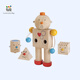Plantoys Children's's Robot Wooden Toys Plug-In Building Block Ornement Doll Gift 5183 5183_Expression DIY Robot